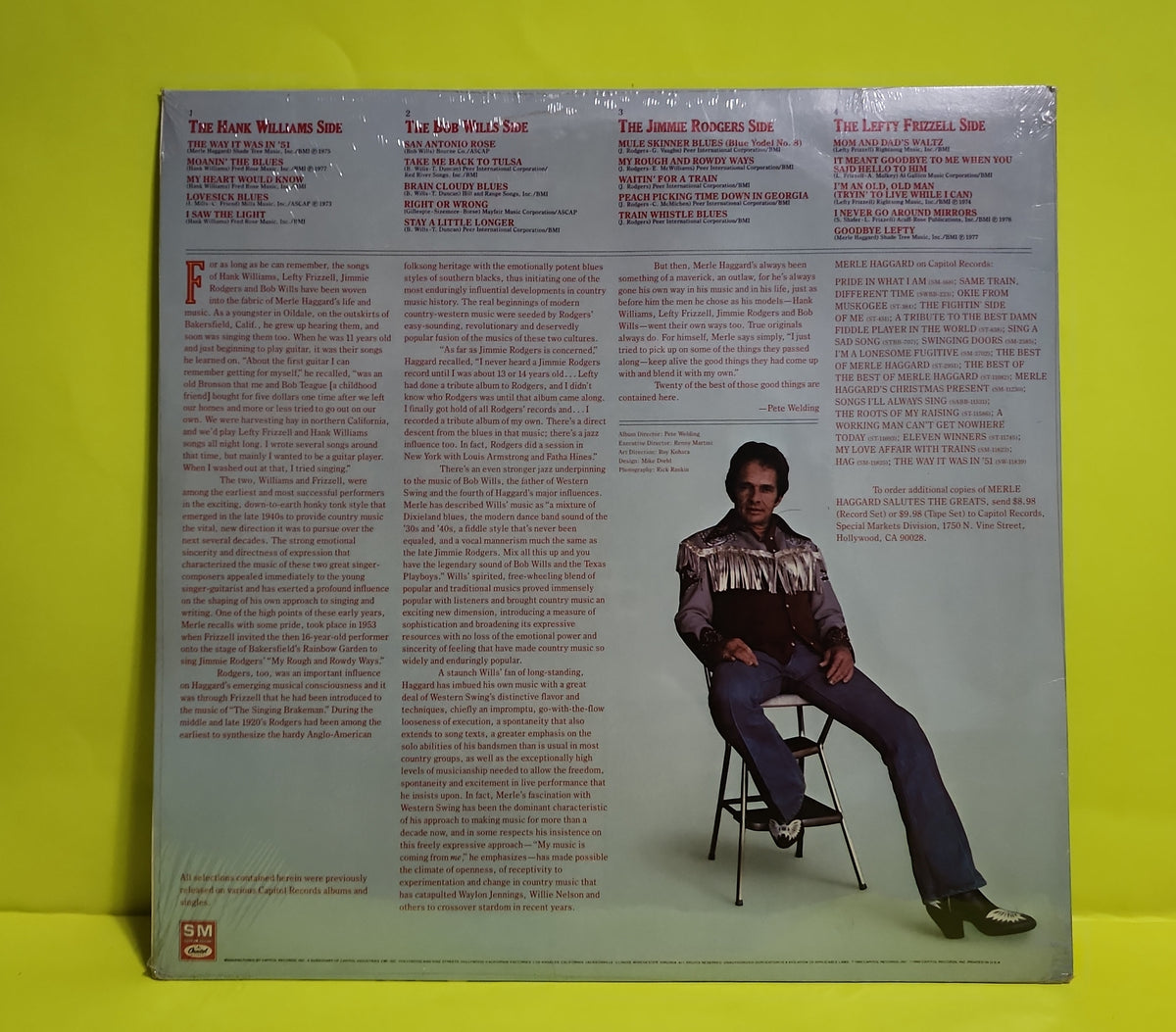 Merle Haggard  - Merle Haggard Salutes The Greats - 1980 - SLB-8137 New - Sealed - Vinyl