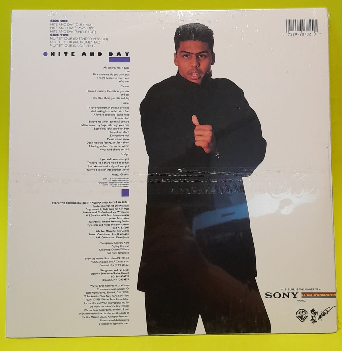 Al B. Sure! - Nite And Day - 1988 - 0-20782 New - Sealed - Vinyl
