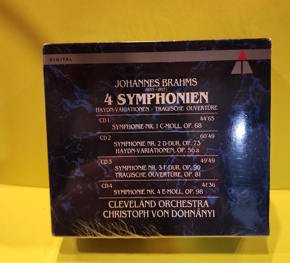 The Cleveland Orchestra, Christoph von Dohnányi - Johannes Brahms 4 Symphonien - 1989 - 244972-2 ZE New - Sealed - CDs