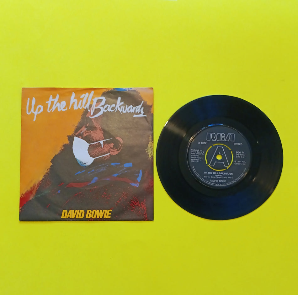 David Bowie - Up the Hill Backwards (UK 7") - 1981 - BOW9 Used - VG++ - Vinyl