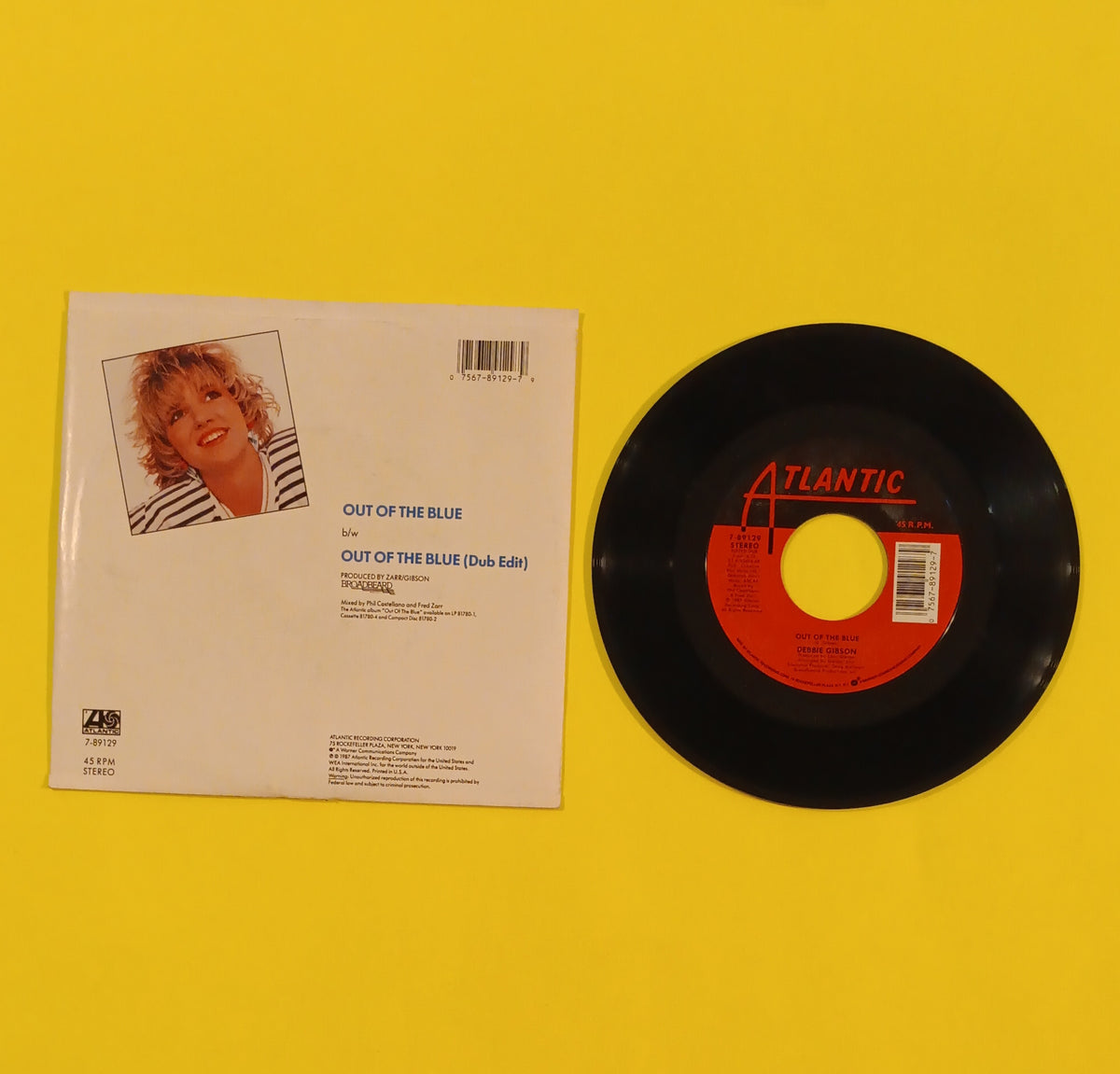 Debbie Gibson - Out Of The Blue - 1987 - 7-89129 Used - VG++ - 7" Vinyl