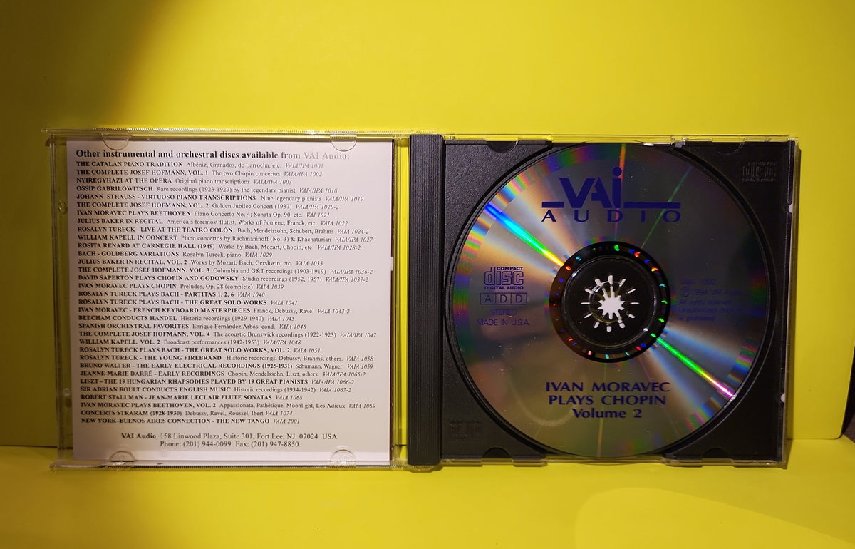 Ivan Moravec, Chopin  - Plays Chopin Vol.2 - The Four Ballades, Five Mazurkus - 1994 - VAIA 1092 Used - EX - CDs