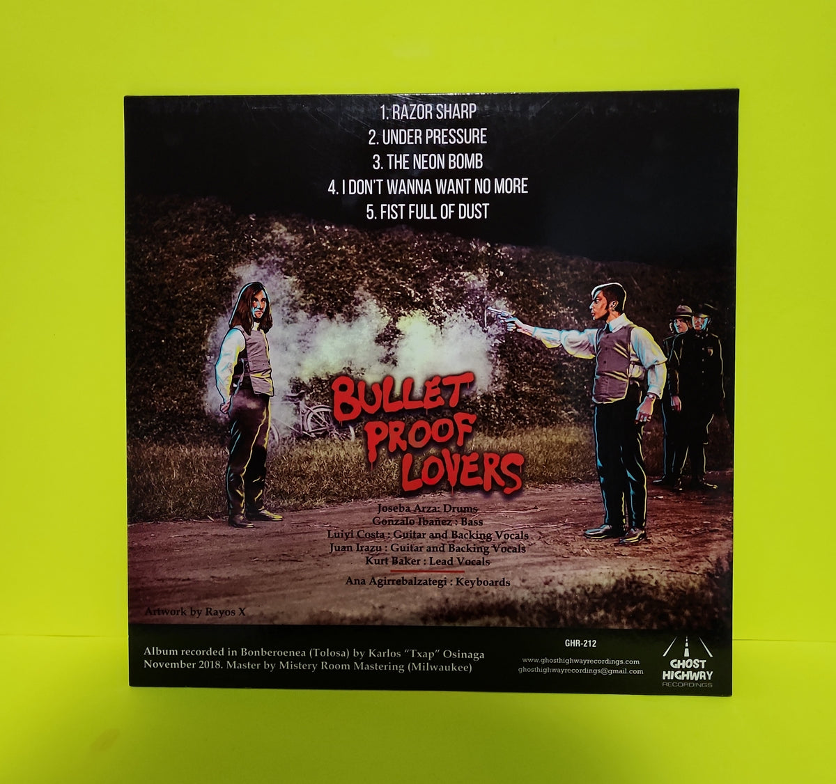 Bullet Proof Lovers - Bullet Proof Lovers (Spain Clear Vinyl) - 2019 - GHR212 New - NM - Vinyl