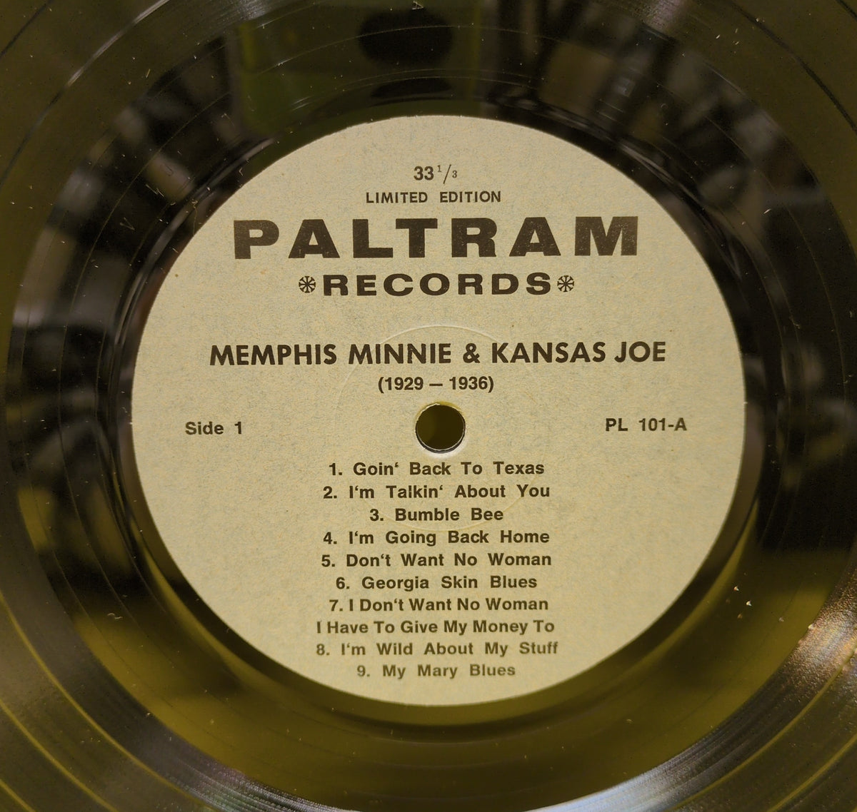 Memphis Minnie and Kansas Joe - The Early Recordings Of Memphis Minnie And Kansas Joe (1929-1936) - 1971 - PL-101 Used - EX - Vinyl - Limited Edition - Mono
