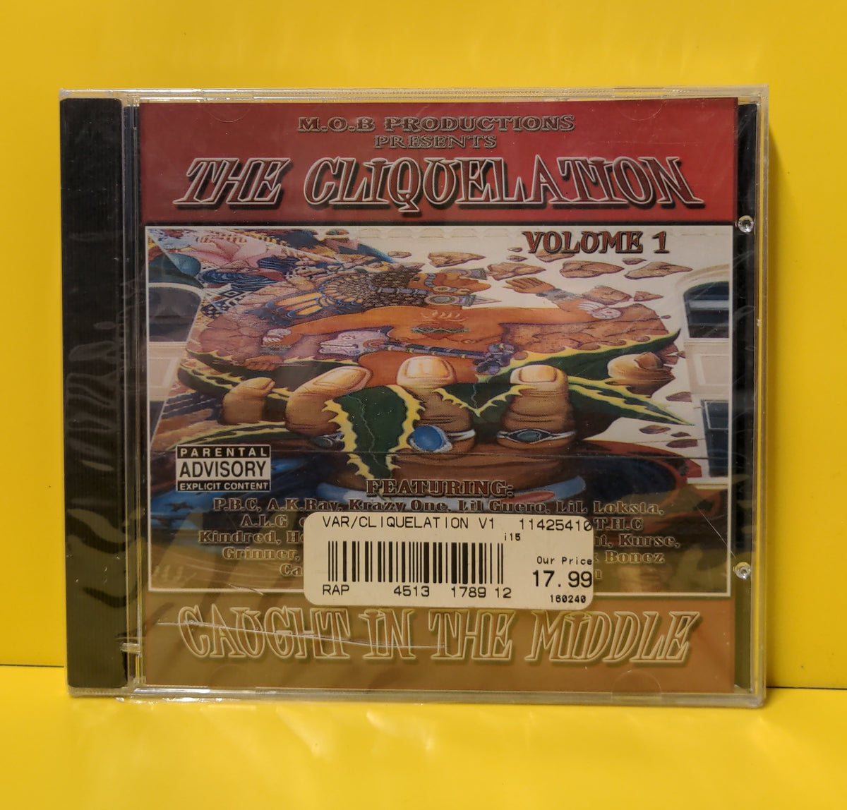 Various - The Cliquelation Volume 1  Caught In The Middle - 2001 - New - Sealed - CDs