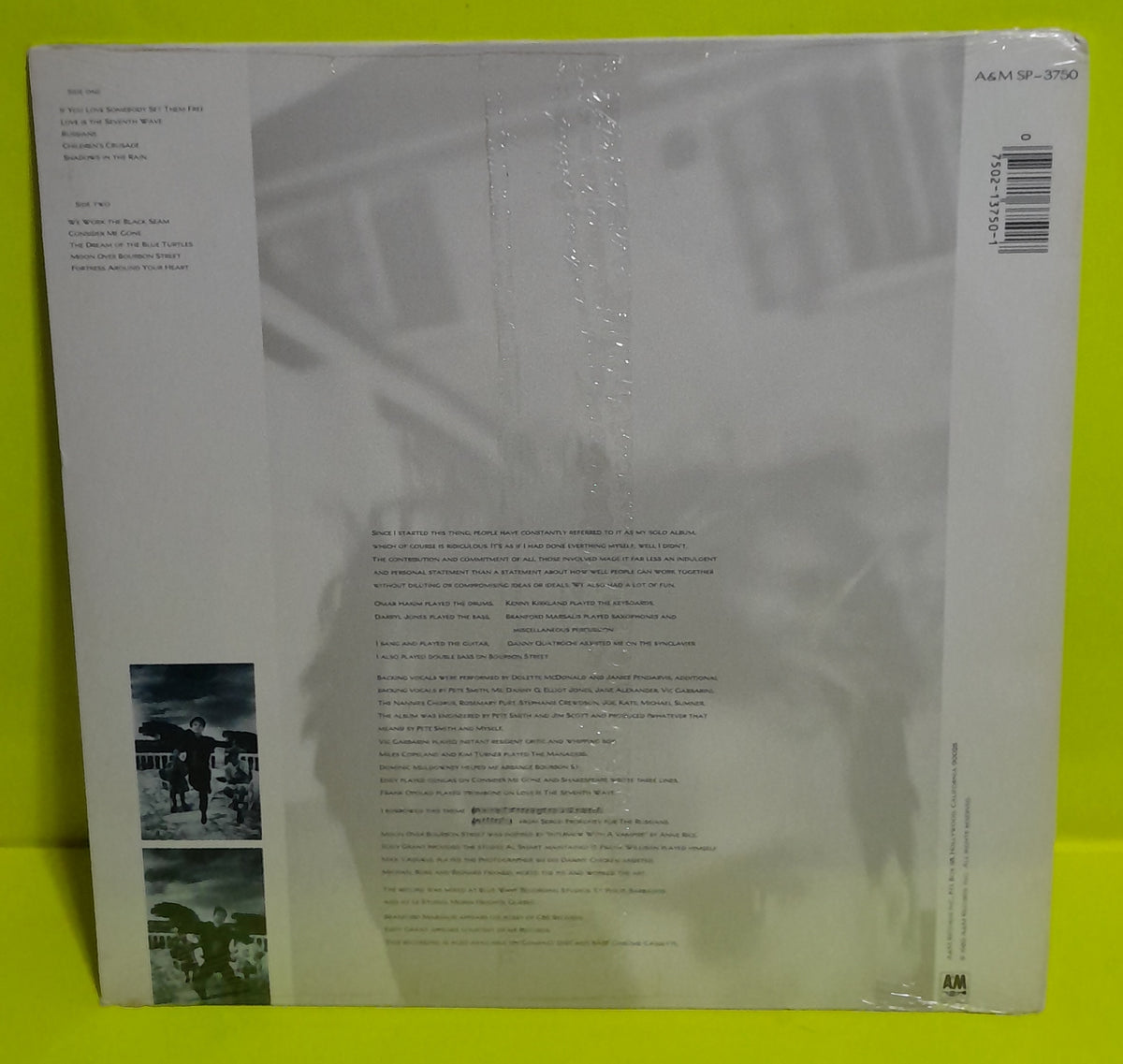 Sting - The Dream Of The Blue Turtles - 1985 - SP-3750 New - Sealed - Vinyl