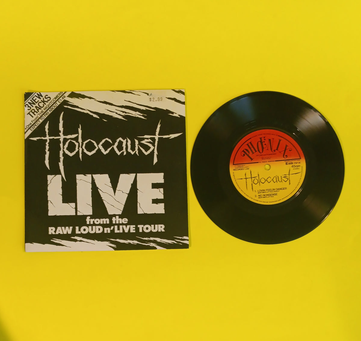 Holocaust - Live From the Raw Loud n' Live Tour (UK 7") - 1981 - PSP 3 Used - EX - Vinyl