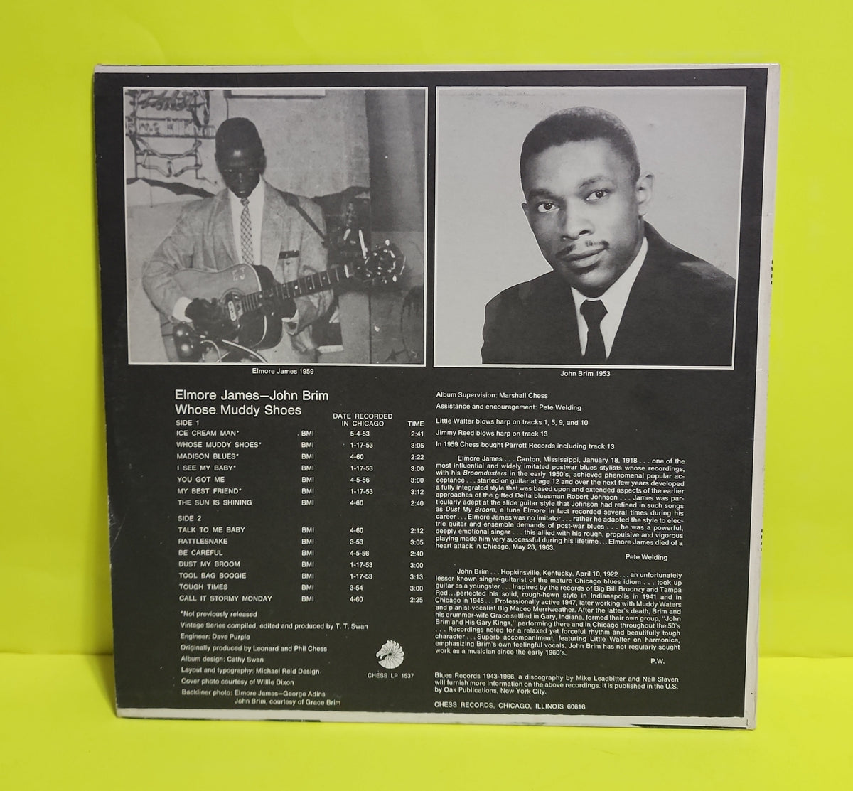 Elmore James, John Brim - Whose Muddy Shoes - 1969 - LP 1537 Used - VG++ - Vinyl