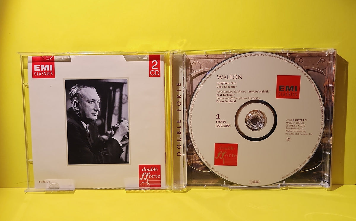 Sir William Walton, Paavo Berglund, Bernard Haitink, André Previn, Bournemouth Symphony Orchestra, Philharmonia Orchestra, London Symphony Orchestra - Violin Concerto; Cello Concerto; Symphonies 1 & 2; 2 Overtures - 1999 - 7243 5 73371 2 0 Used - EX - CDs