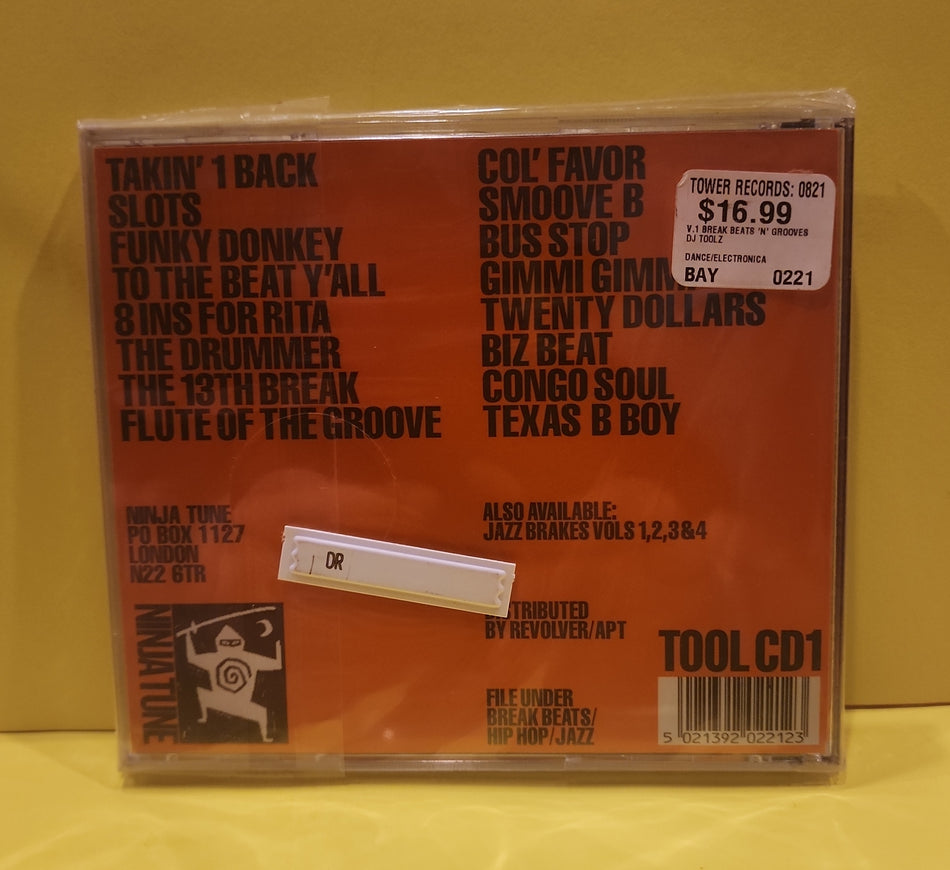 DJ Toolz - Break Beats 'N' Grooves Volume One - 1993 - TOOL CD1 New - Sealed - CDs