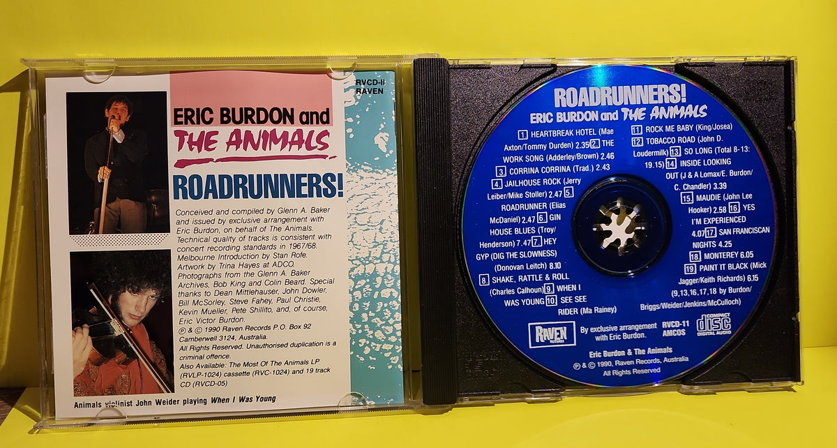 Eric Burdon And The Animals - Roadrunners! - 1990 - RVCD-11 Used - NM - CDs