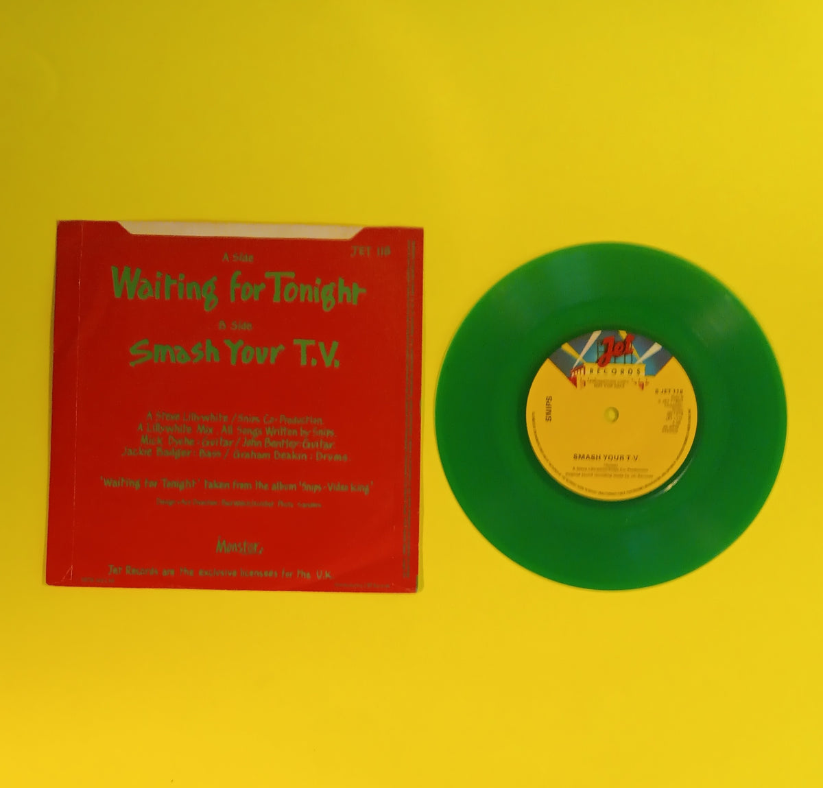 Snips - Waiting for Tonight (UK Green 7") - 1978 - S JET 118 Used - VG+ - Vinyl