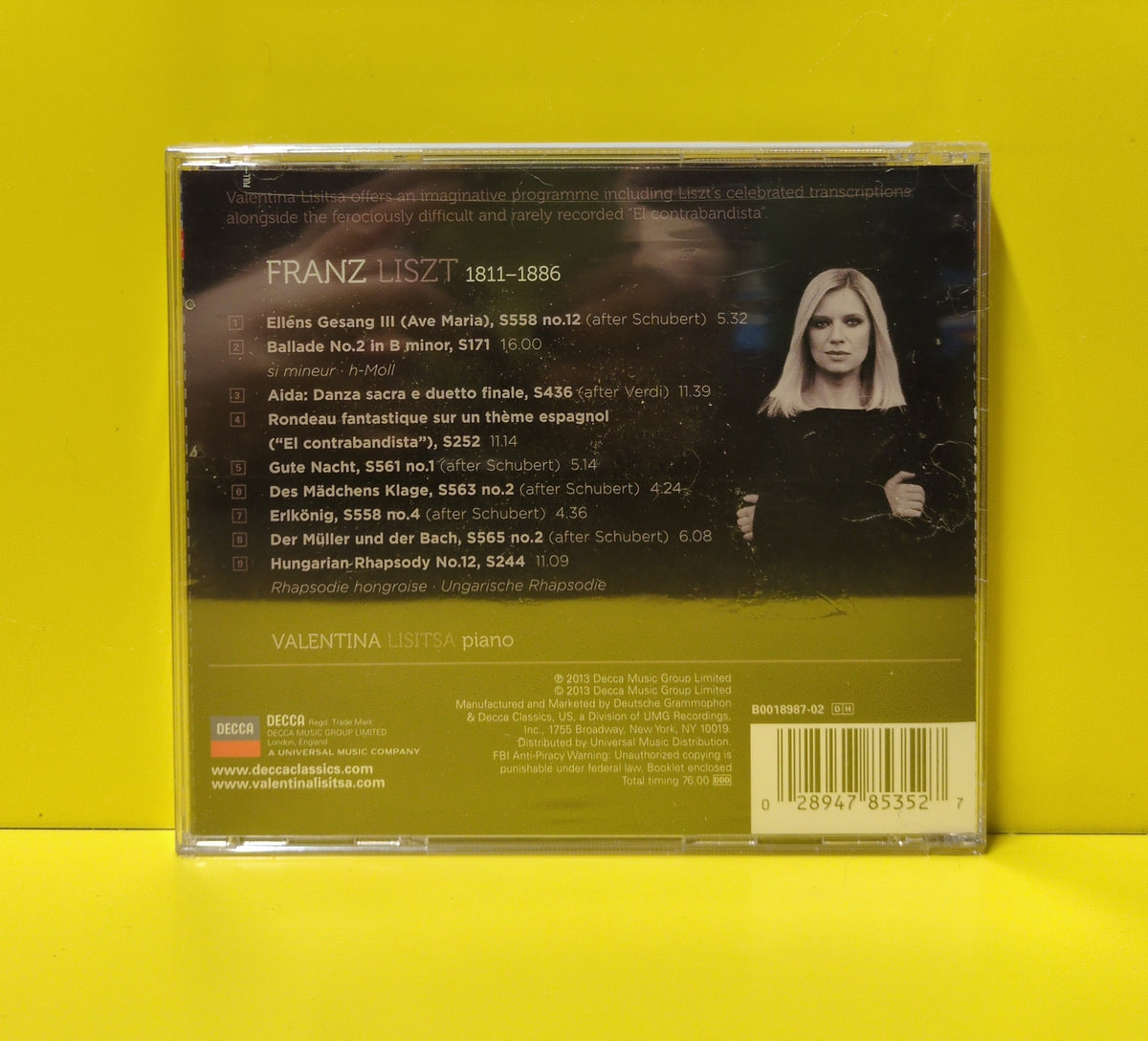 Valentina Lisitsa - Plays Liszt - 2013 - B0018987-02 New - Sealed - CDs