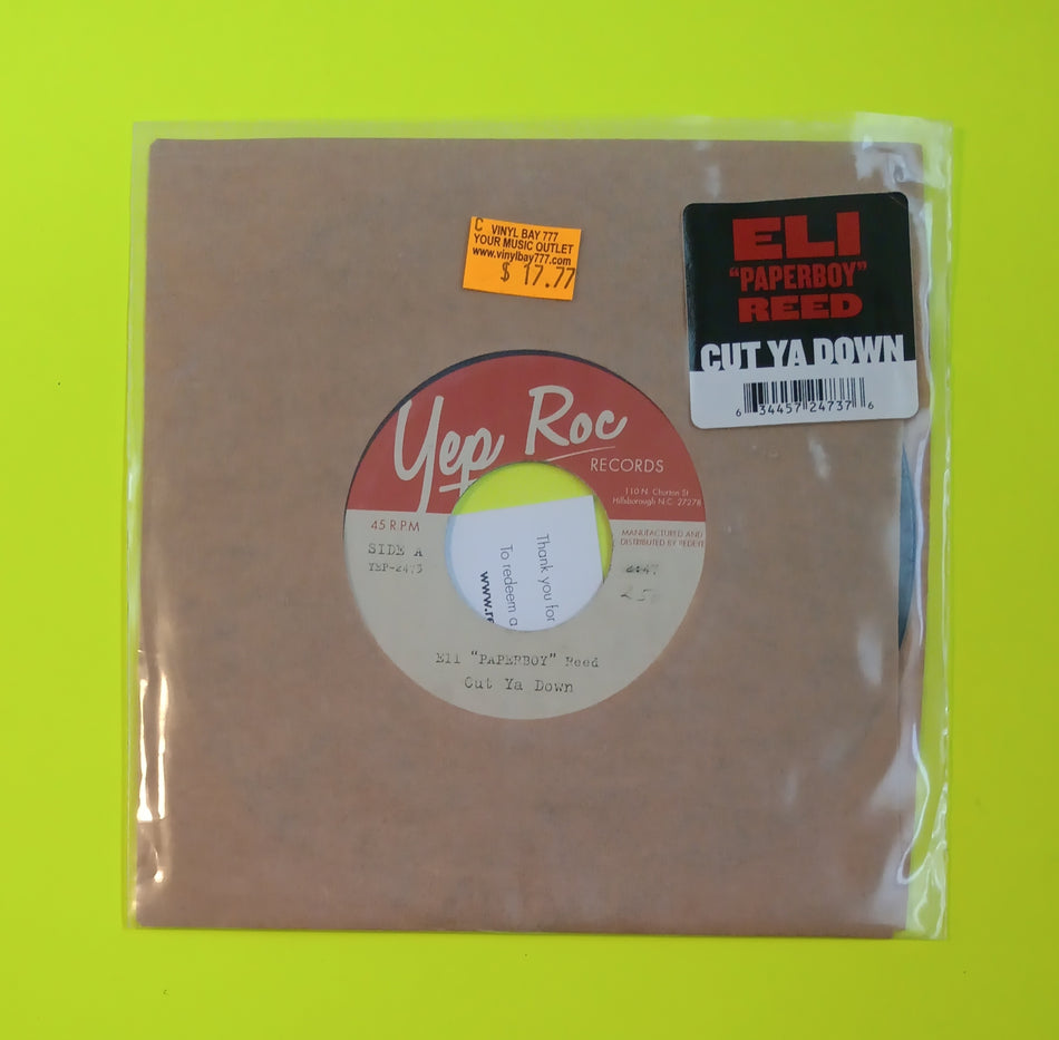 Eli "Paperboy" Reed - Cut Ya Down / Hold Out - 2016 - YEP-2473 New - NM - 7" Vinyl