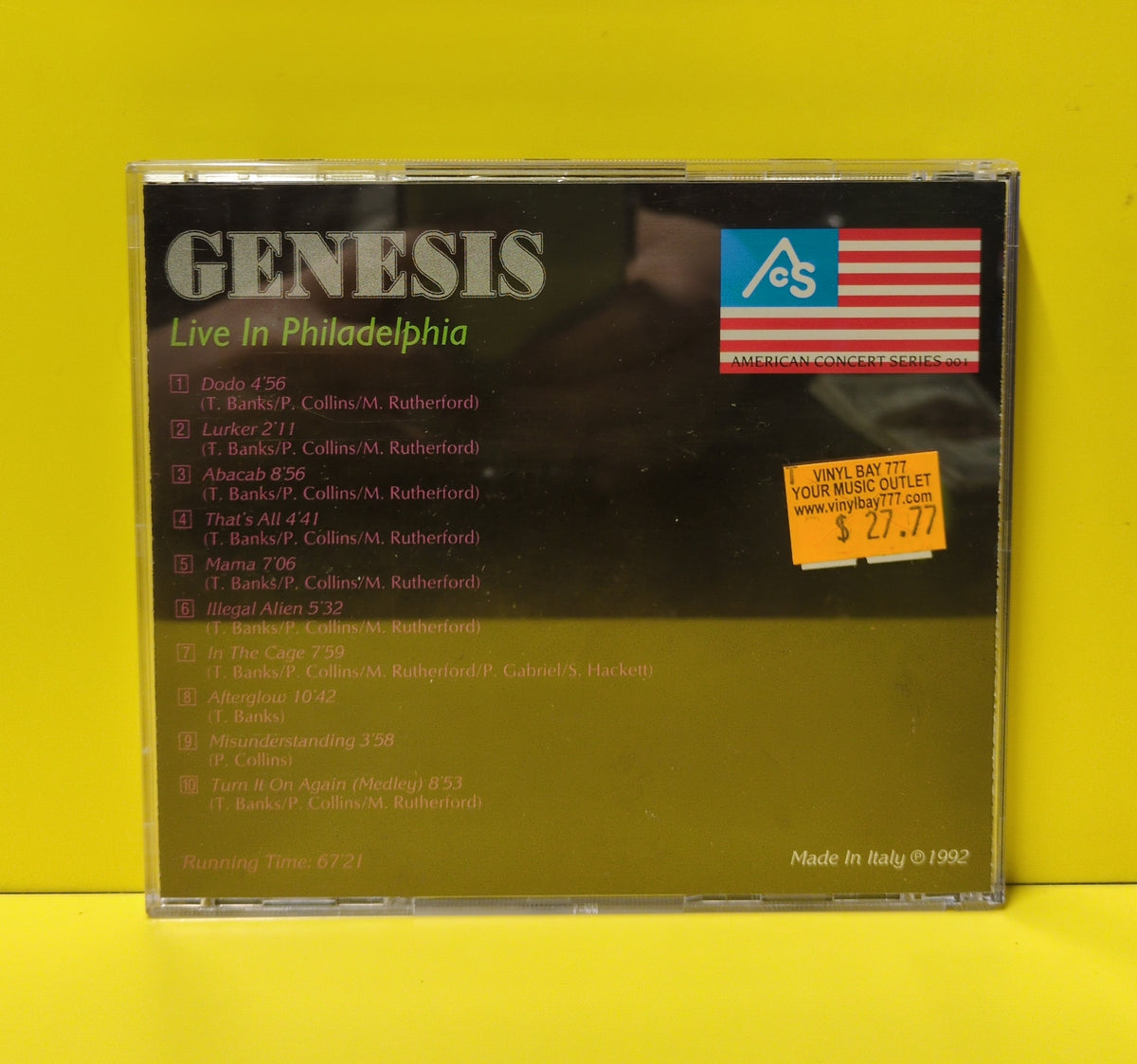 Genesis - Fugitives From Justice - 1992 - ACS 001 Used - VG++ - CDs - Unofficial Release