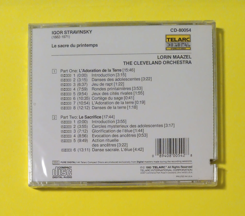 Stravinsky / Lorin Maazel, The Cleveland Orchestra - Le Sacre Du Printemps - 2005 - CD-80054 New - Sealed - CDs