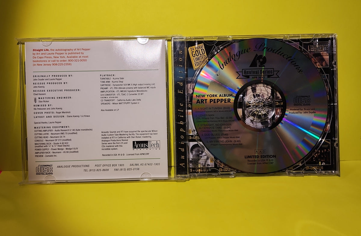 Art Pepper  - New York Album - 1996 - APR 3012 Used - EX - CDs