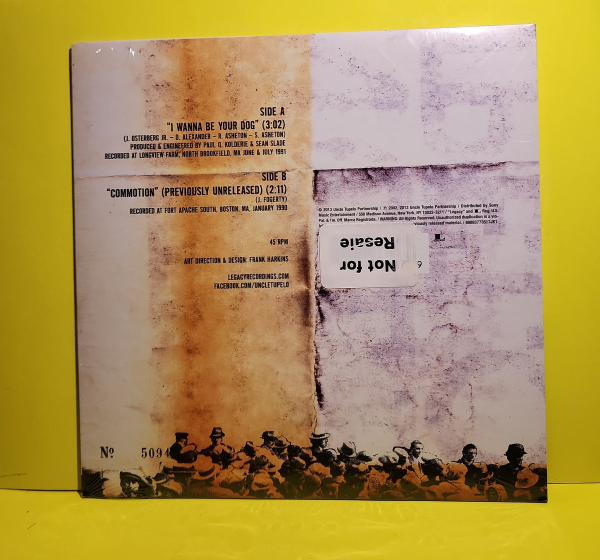 Uncle Tupelo - 7 RSD I Wanna Be Your Dog / Commotion - 2013 - 88883773517JK1 New - Sealed - Vinyl