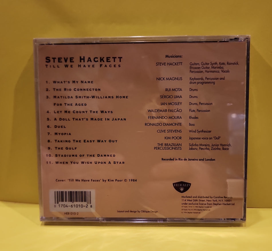 Steve Hackett - Till We Have Faces - 1994 - HER 010-2 New - Sealed - CDs