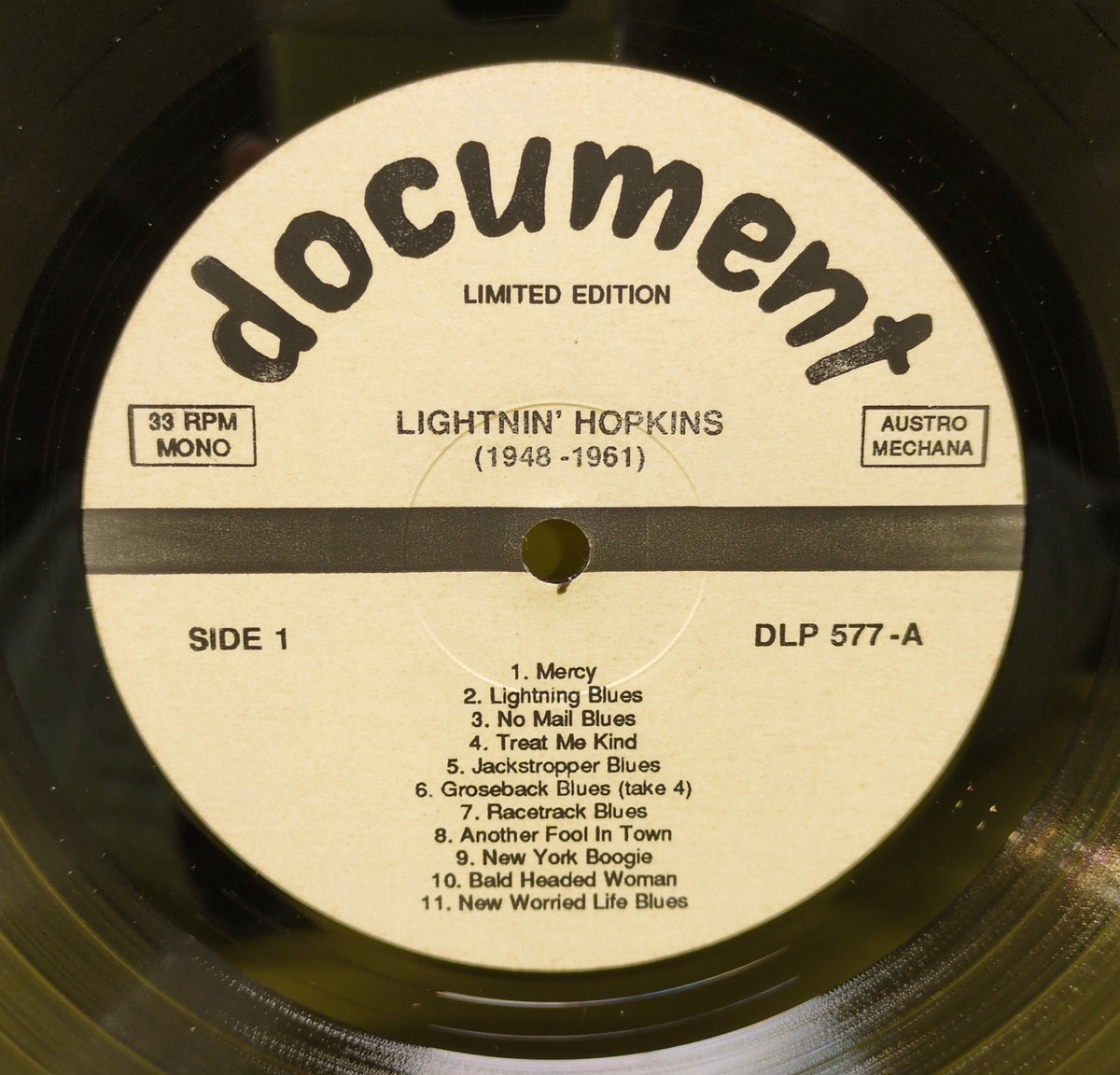 Lightnin' Hopkins - 1948-1961 - 1989 - DLP 577 Used - VG++ - Vinyl - Limited Edition