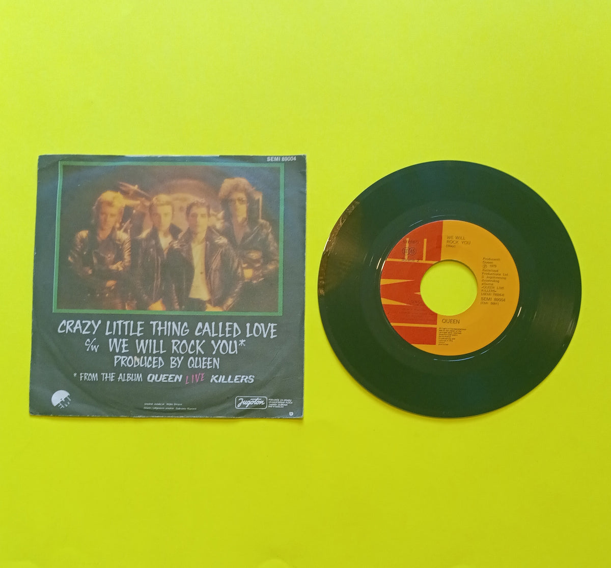 Queen  - Crazy Little Thing Called Love (Yugoslavia Misprint 7") - 1980 - SEMI 89004 Used - VG+ - Vinyl