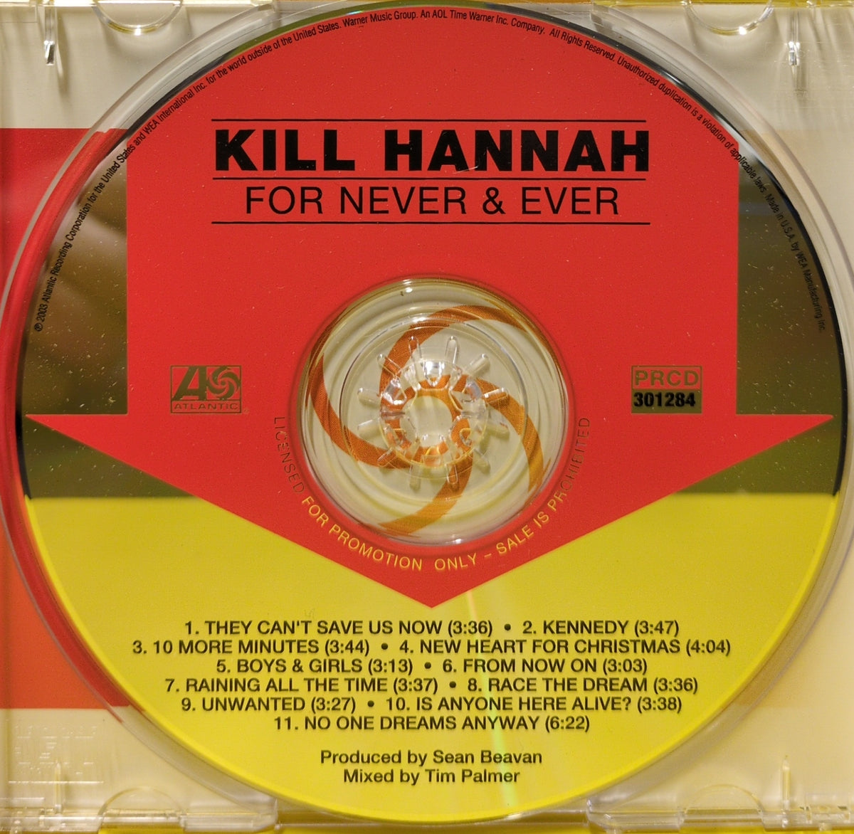 Kill Hannah - For Never & Ever - 2003 - PRCD 301284 Used - EX - CDs - Promo