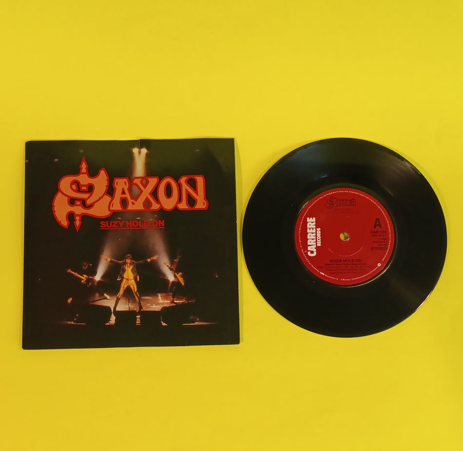 Saxon - Suzy Hold On / Judgement Day (UK 7") - 1980 - CAR 165 Used - EX - Vinyl