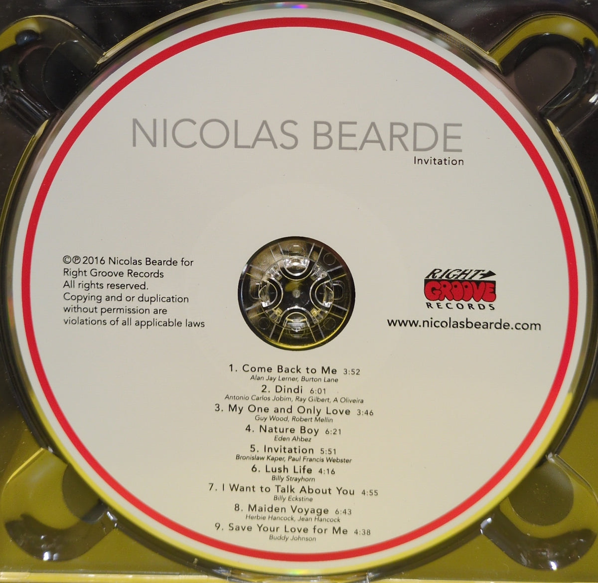 Nicolas Bearde - Invitation - 2016 - 3660 Used - EX - CDs