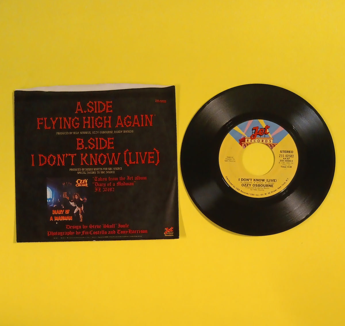 Ozzy Osbourne - Flying High Again 7" - 1981 - ZS5 02582 Used - VG++ - Vinyl
