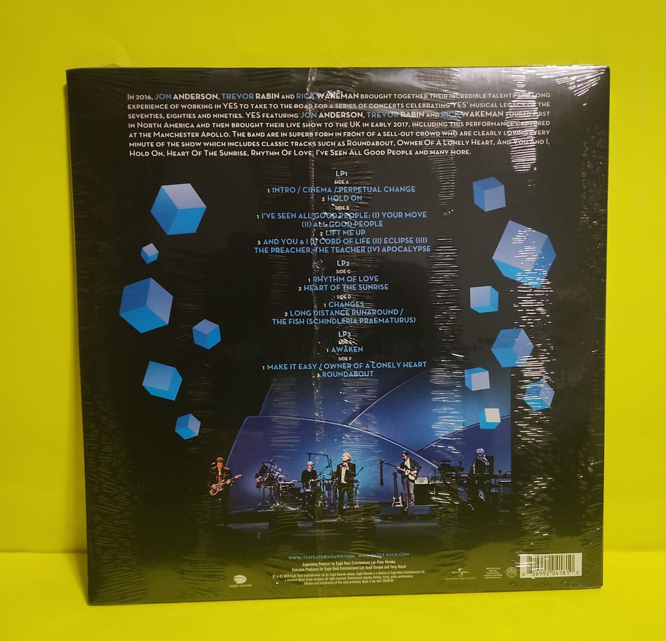 Yes Featuring Jon Anderson, Trevor Rabin, Rick Wakeman - Live At The Apollo (50th Anniversary) - 2018 - ER204181 New - Sealed - Vinyl