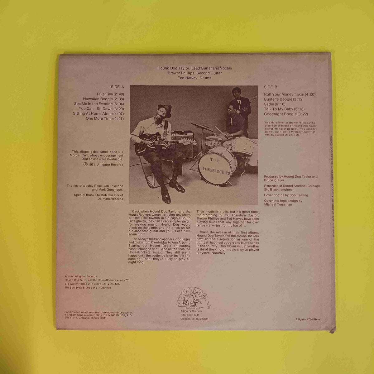 Hound Dog Taylor & The HouseRockers - Natural Boogie / OG - 1974 - AL 4704 Used - VG++ - Vinyl