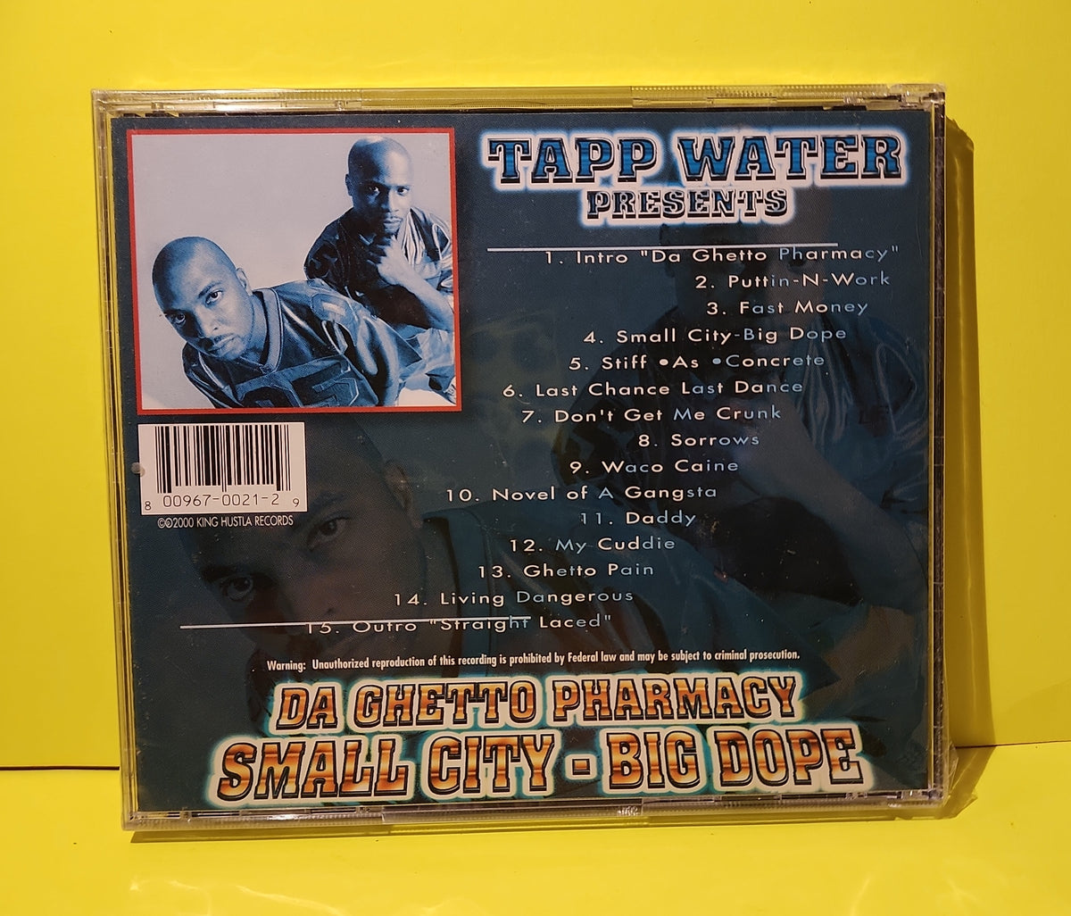 Tapp Water - Da Ghetto Pharmacy: Small City - 2000 - KHR-0021 New - Sealed - CDs