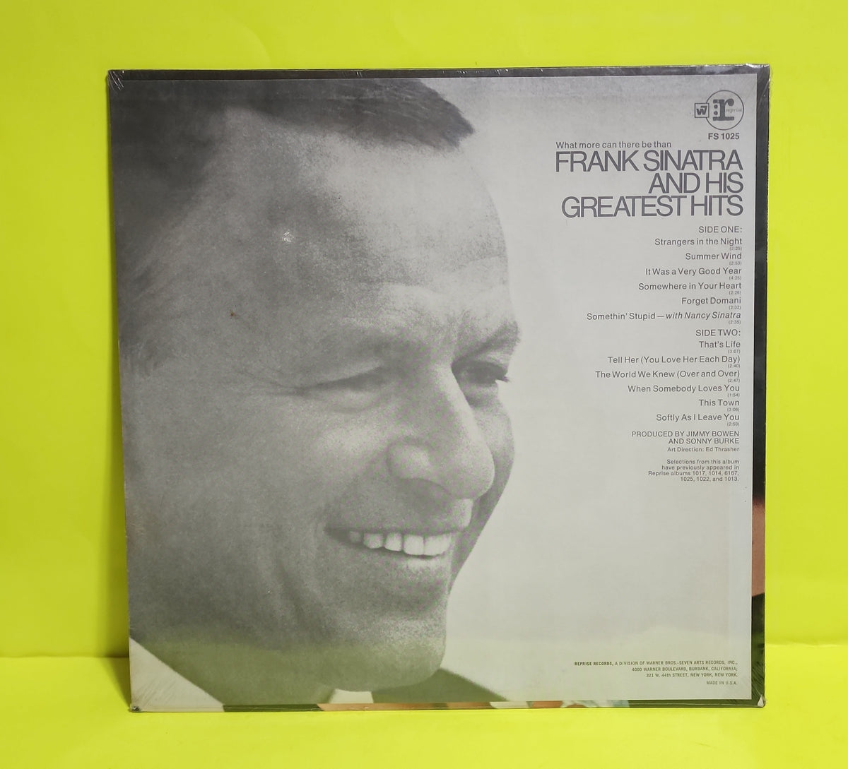 Frank Sinatra  - Frank Sinatra's Greatest Hits - 1968 - FS 1025 New - Sealed - Vinyl