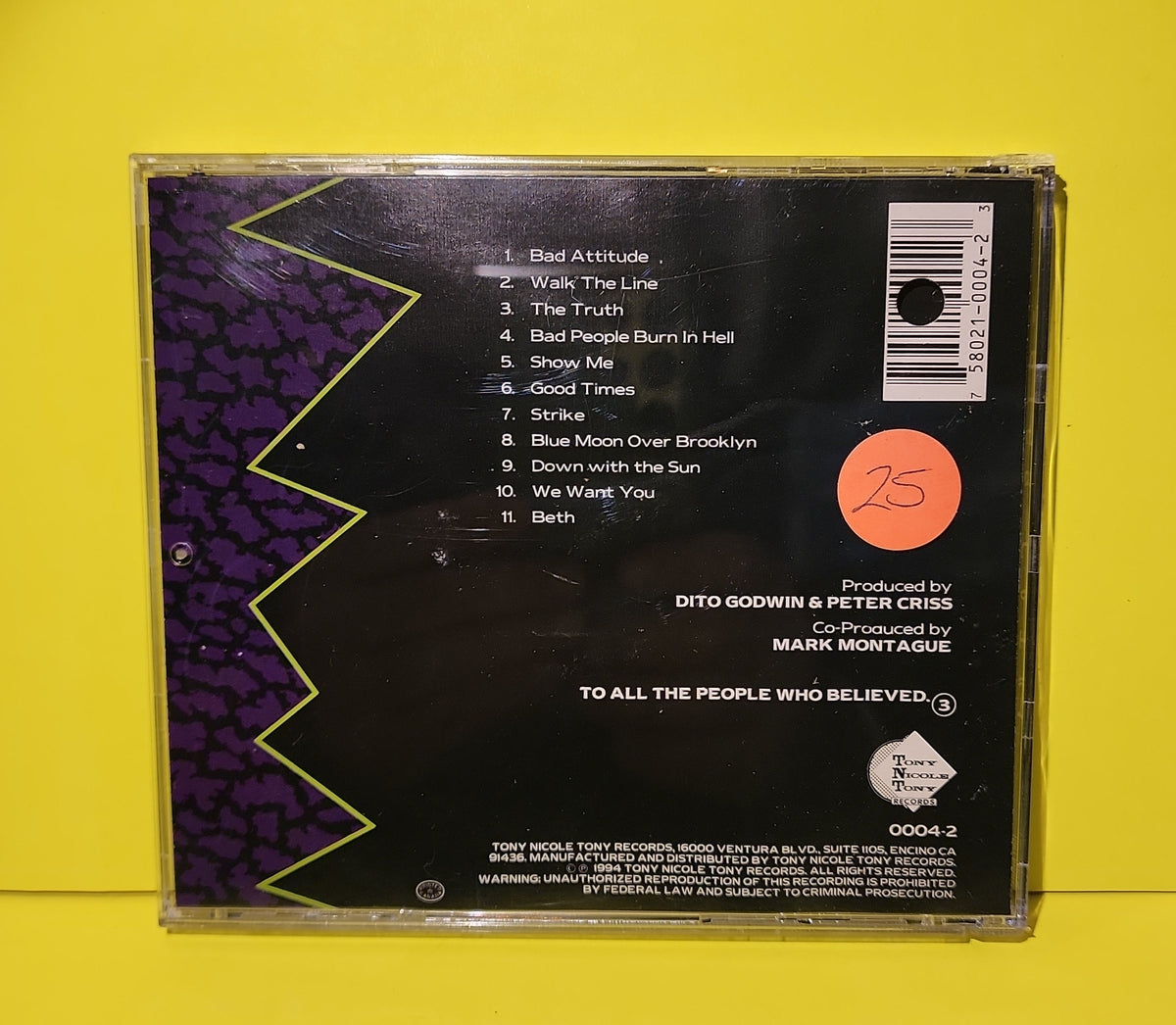 Criss - Cat #1 - 1994 - 0004-2 Used - EX - CDs