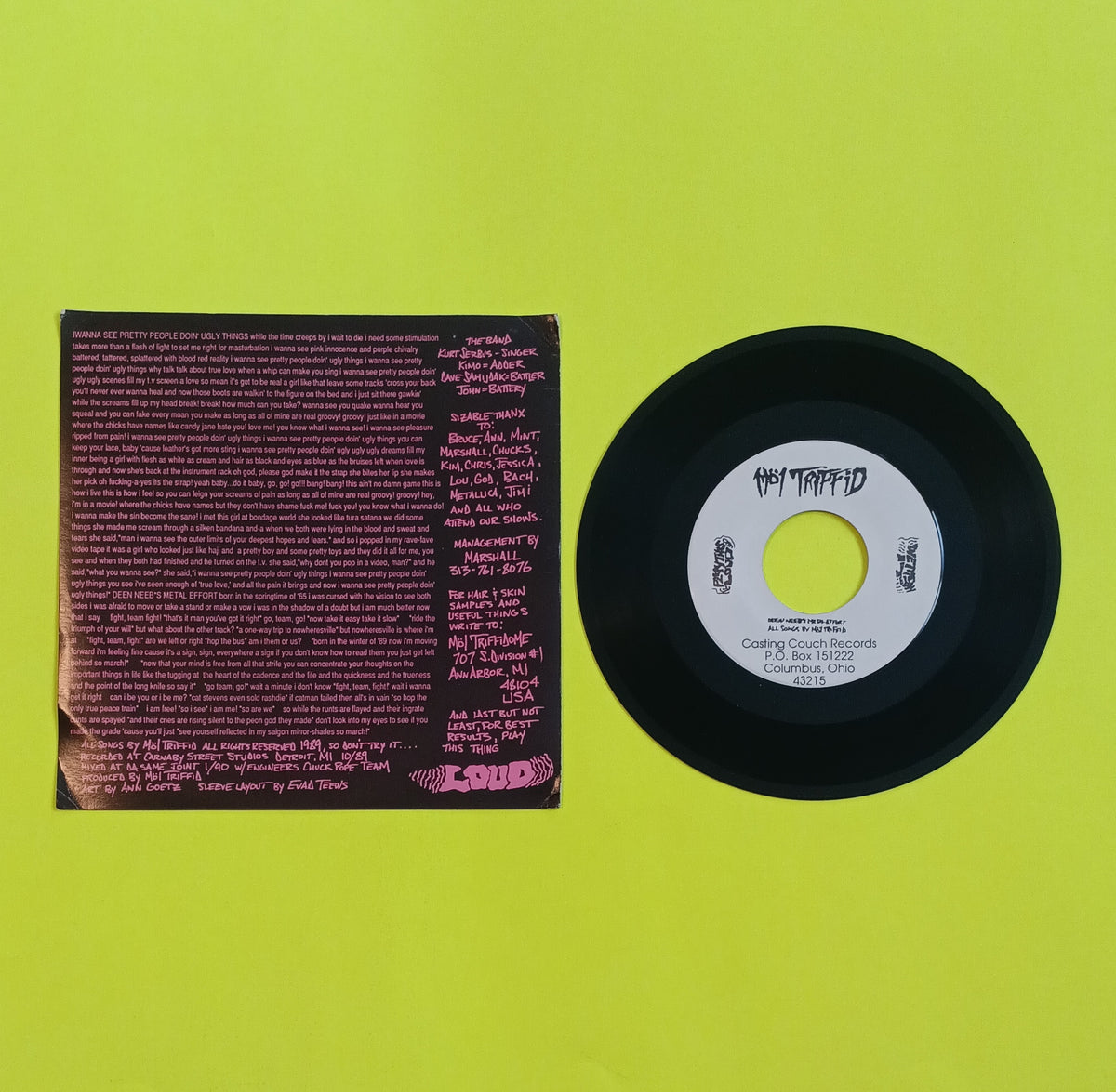 Mol Triffid - I Wanna See Pretty People Doing Ugly Things 7" - 1990 - CCR-43215 Used - EX - Vinyl