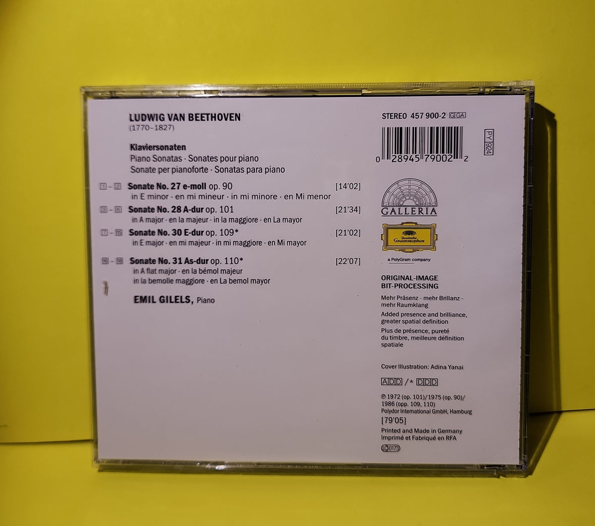 Beethoven, Emil Gilels - Klaviersonaten 27, 28, 30 & 31 - 1998 - 457 900-2 Used - EX - CDs