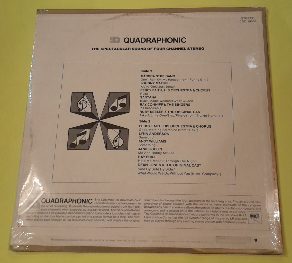 Various - Quadraphonic The Spectacular Sound Of Four Channel Stereo - CSQ 10559 New - Sealed - Vinyl