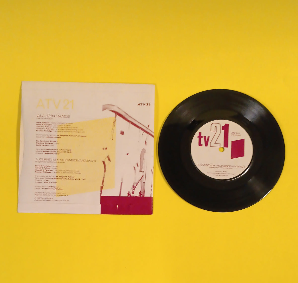 TV 21 with the Cannizarro Strings - All Join Hands (UK 7") - 1982 - ATV21 Used - NM - Vinyl