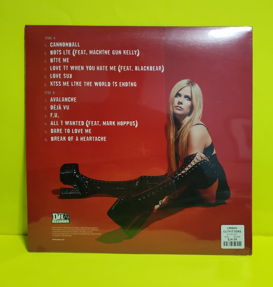 Avril Lavigne - Love Sux - 2022 - 075678637568 New - Sealed - Vinyl