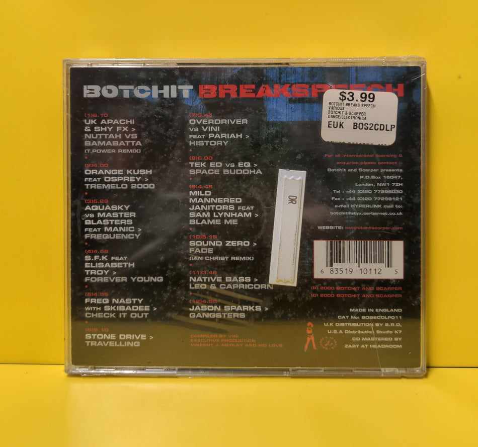 Various - Botchit Breakspeech - 2000 - BOS2CDLP011 New - Sealed - CDs