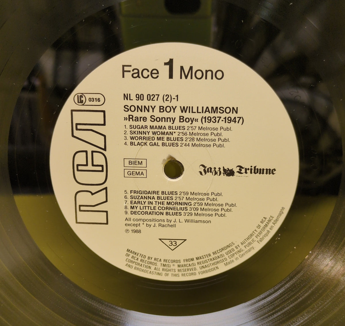 Sonny Boy Williamson - Rare "Sonny Boy" (1937-1947) - 1988 - NL 90027 (2) Used - VG++ - Vinyl