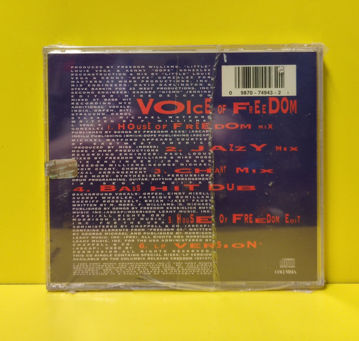 Freedom Williams - Voice Of Freedom - 1993 - 44K 74943 New - Sealed - CDs