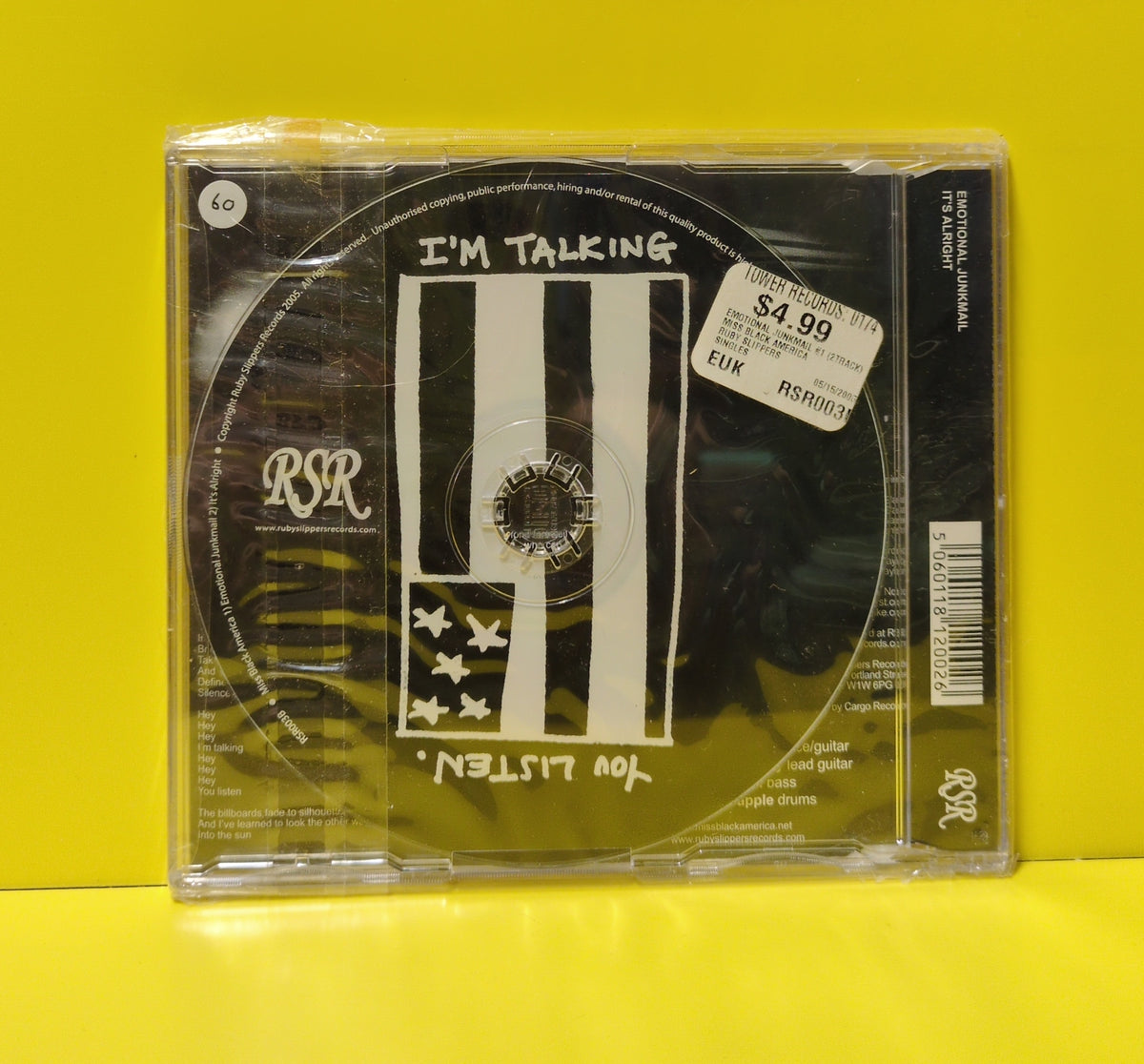 Miss Black America - Emotional Junkmail CD 2 - 2006 - RSR003B New - Sealed - CD Single