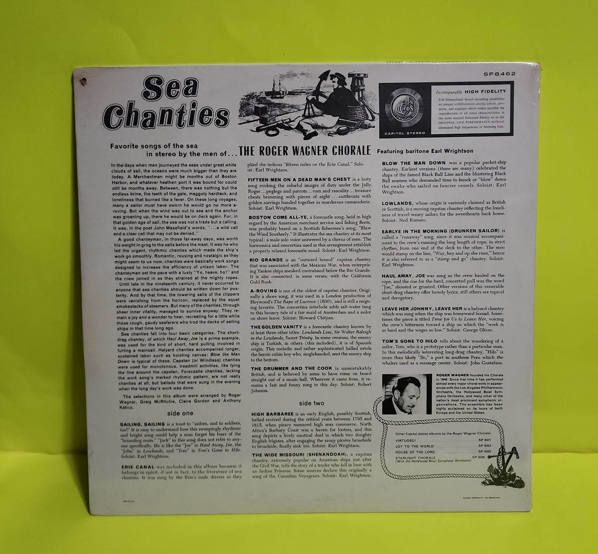 The Roger Wagner Chorale - Sea Chanties - 1959 - P-8462 New - Sealed - Vinyl