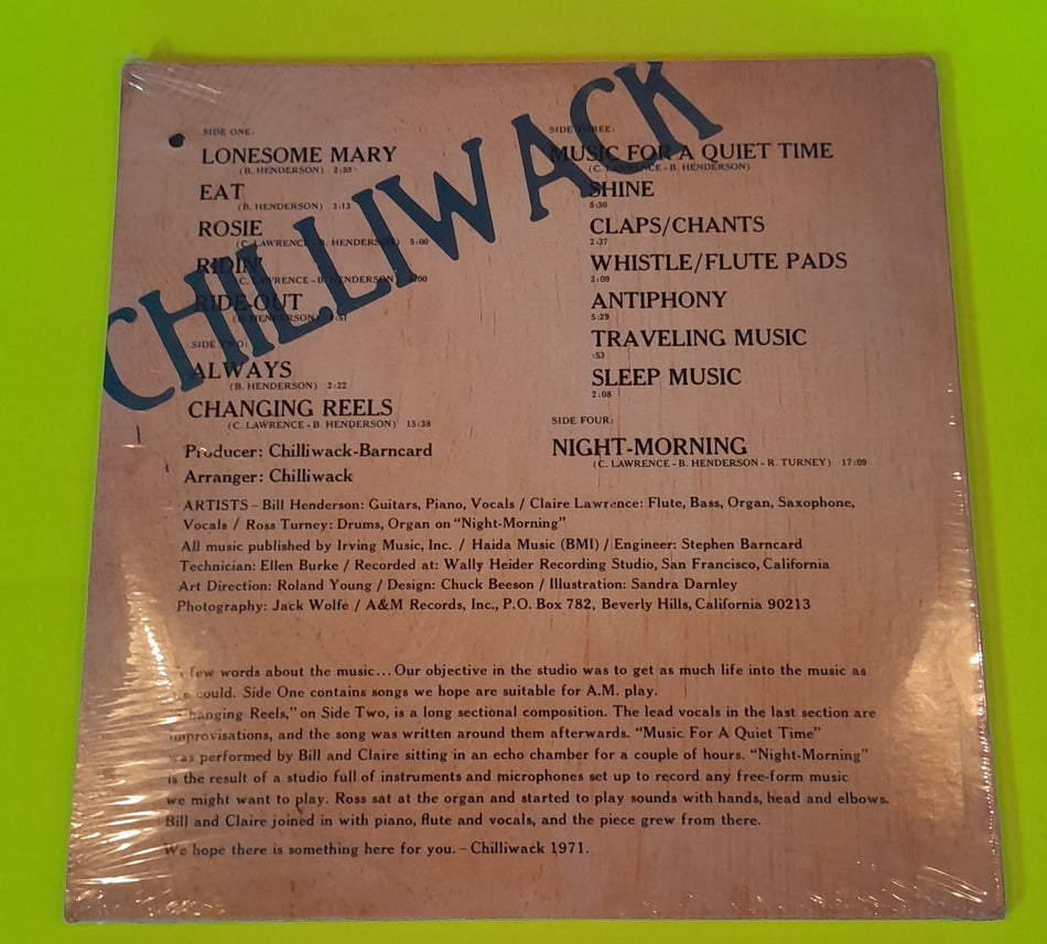 Chilliwack - Chilliwack - 1971 - SP 3509 New - Sealed - Vinyl