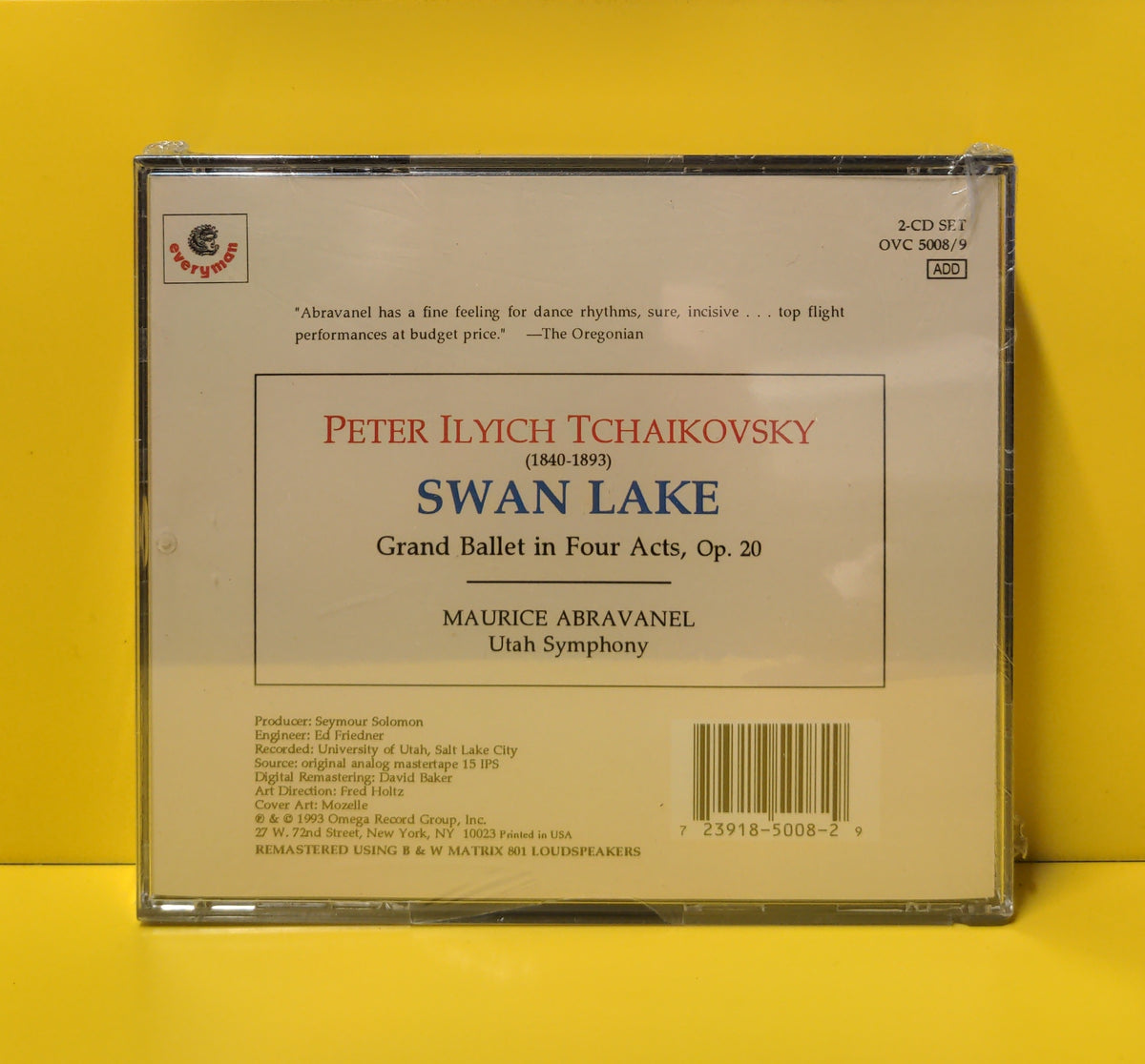 Tchaikovsky, Maurice Abravanel, Utah Symphony  - Swan Lake  - 1993 - OVC 5008/9 New - Sealed - CDs