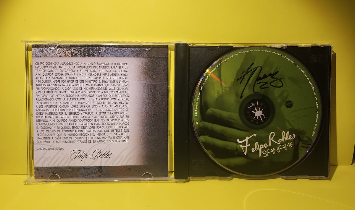 Felipe Robles - Saname / Autographed  - Used - VG++ - CDs