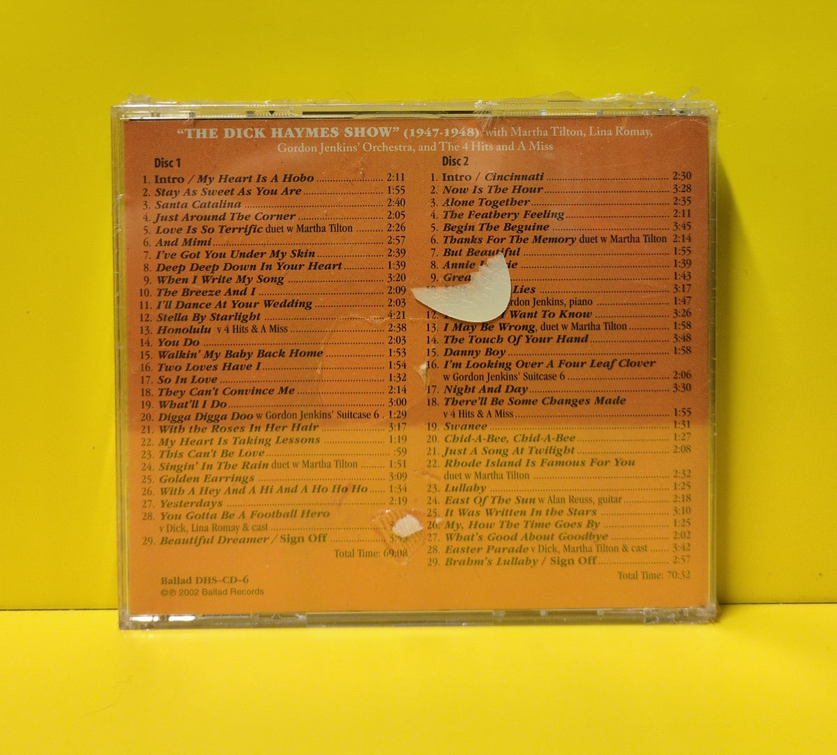 Dick Haymes - The Dick Haymes Show (1947-1948) - 2002 - DHS-CD-6 New - Sealed - 2xCD
