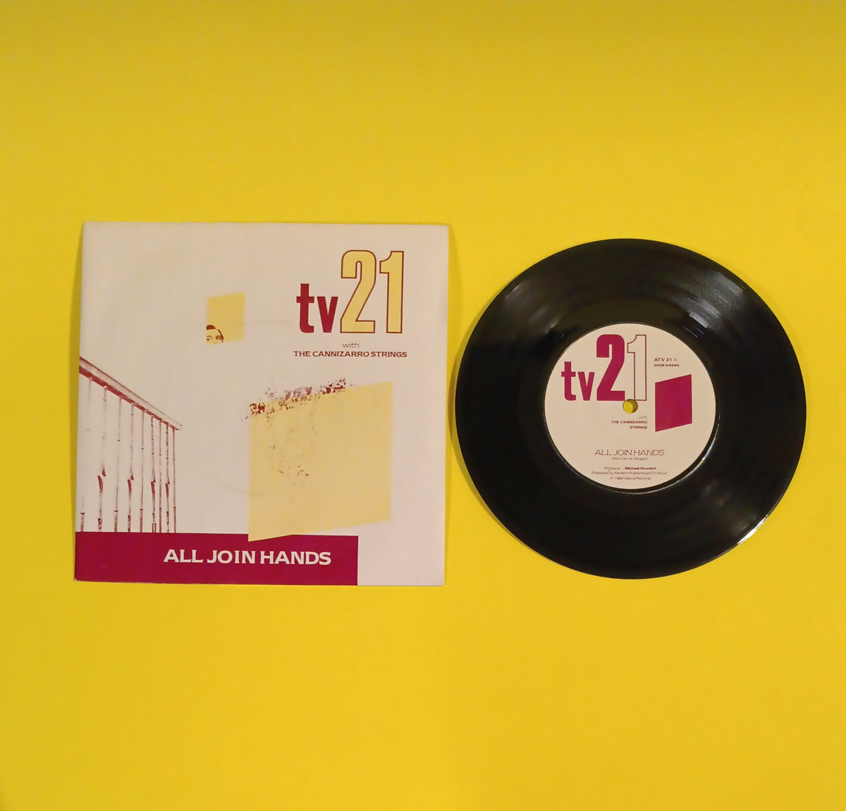 TV 21 with the Cannizarro Strings - All Join Hands (UK 7") - 1982 - ATV21 Used - NM - Vinyl