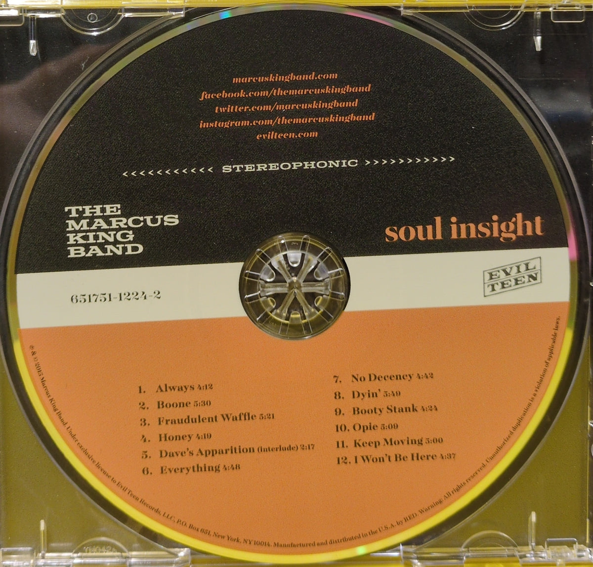 The Marcus King Band - Soul Insight - 2015 - 651751-1224-2 Used - VG++ - CDs